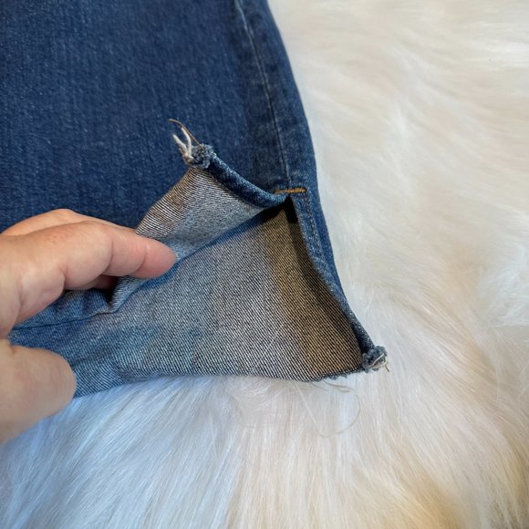 Madewell Skirt Denim Jean Mini Stretch Raw Step-Hem Edition Preppy Sz 24 #J2735 - Picture 10 of 13